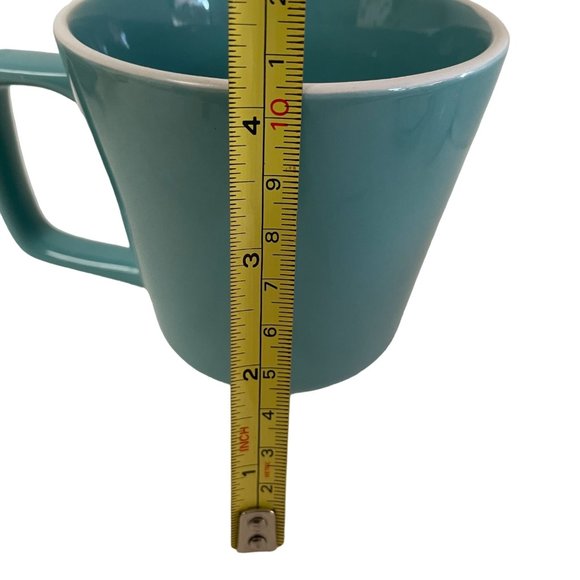 Room Essentials Mug Cup Stoneware Blue Coffee Tea Cocoa 4" x 4" - Picture 6 of 7